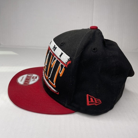 Miami Heat - Hardwood Classics - New Era 9Fifty - Snapback Hat - Black & Red - Picture 7 of 8